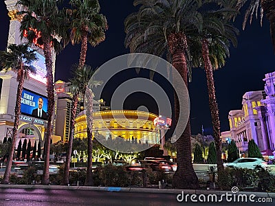 Las Vegas Night Scences Editorial Stock Photo