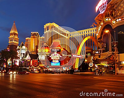 Las Vegas Nightlife Editorial Stock Photo