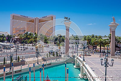 LAS VEGAS, NV - NOVEMBER 21, 2016: Exterior view from Venetian hotel in Las Vegas Editorial Stock Photo