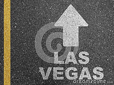 Las Vegas Road markings Stock Photo