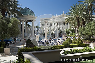 LAS VEGAS - SEPTEMBER 24: Caesars Palace poolside Editorial Stock Photo