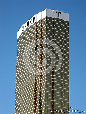 Iconic Trump Hotel in Las Vegas Editorial Stock Photo