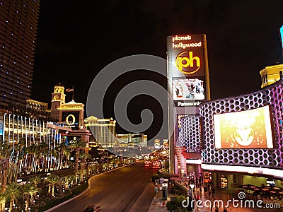 LAS VEGAS - SEPTEMBER 25: Traffic travels along the Las Vegas st Editorial Stock Photo