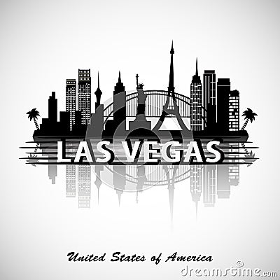 Las Vegas Skyline Vector Illustration