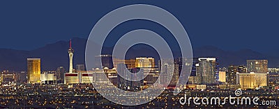 Las Vegas Skyline at Dusk Stock Photo