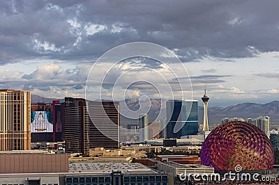 Las Vegas The Sphere Cityscape Editorial Stock Photo