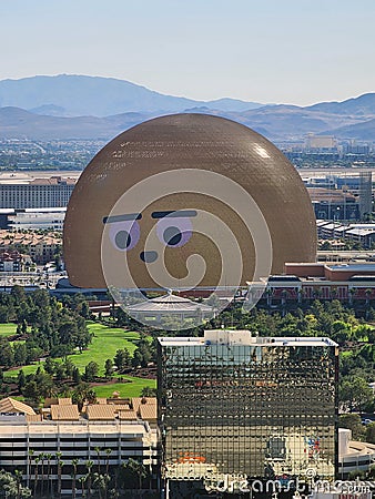 Las Vegas Sphere near Paradise Nevada Editorial Stock Photo