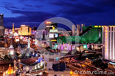 Las Vegas Strip Editorial Stock Photo