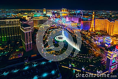 The Las Vegas Strip as seen from the Cosmopolitan Editorial Stock Photo