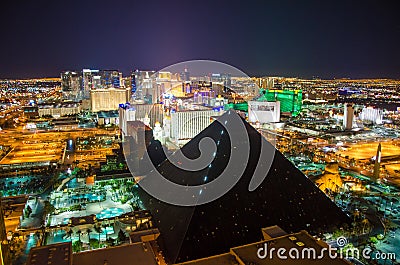 Las Vegas Strip by night Editorial Stock Photo