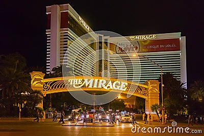 Las Vegas, United States of America - May 07, 2016: Mirage Hotel and Casino Editorial Stock Photo