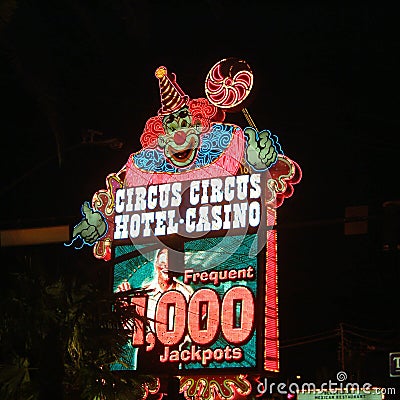 Circus Circus casino sign Editorial Stock Photo