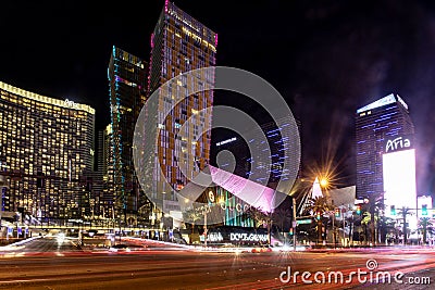 Las Vegas USA January 19, 2023: Las Vegas Boulevard, this street is lined with large hotels, resorts and themed casinos. Editorial Stock Photo