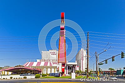 famous clown greets the guests of circus circus hotel Editorial Stock Photo