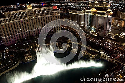 Las vegas water fountain show Editorial Stock Photo