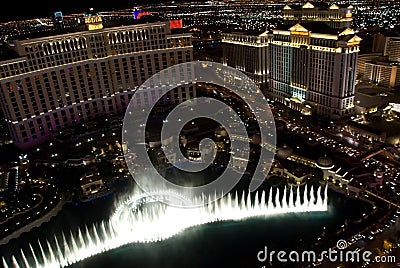 Las vegas water fountain show Editorial Stock Photo