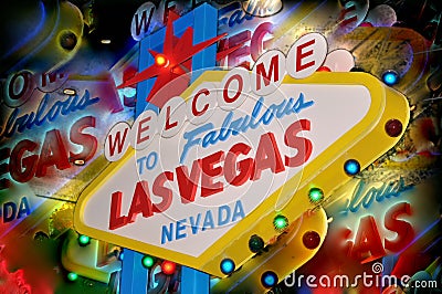 Las Vegas Welcome Stock Photo