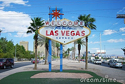 Las Vegas Welcome Sign Editorial Stock Photo