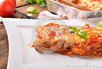 Lasagne bolognese Stock Photo