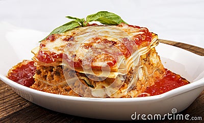 Lasagne. Traditional Italian dish Stock Photo