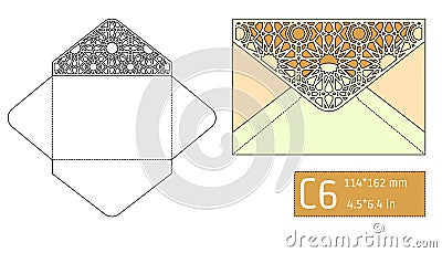 Lase Envelope Template A Vector Illustration