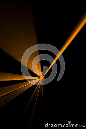 Laser beam orange Stock Photo