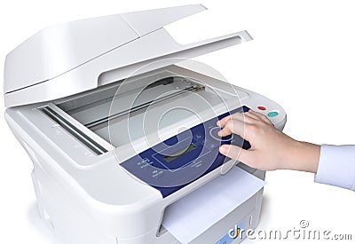 Laser copier and fax Stock Photo