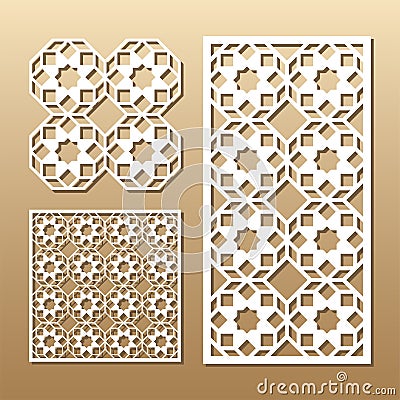 Laser cut panel Vector Illustration