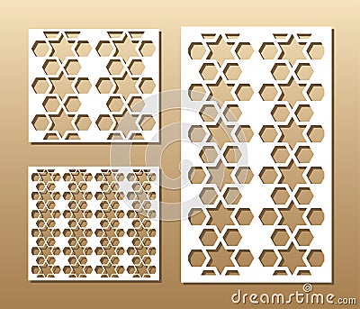 Laser cut panel Vector Illustration