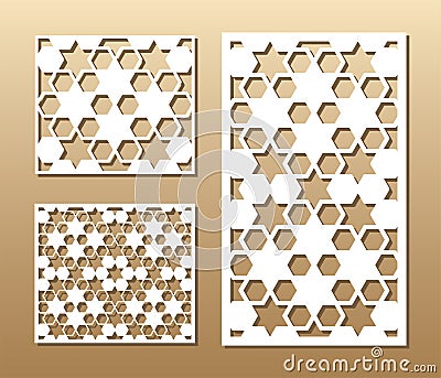 Laser cut panel Vector Illustration