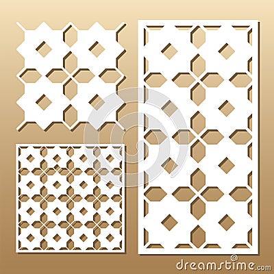 Laser cut panel Vector Illustration