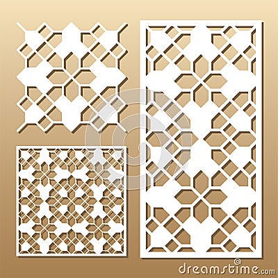 Laser cut panel Vector Illustration