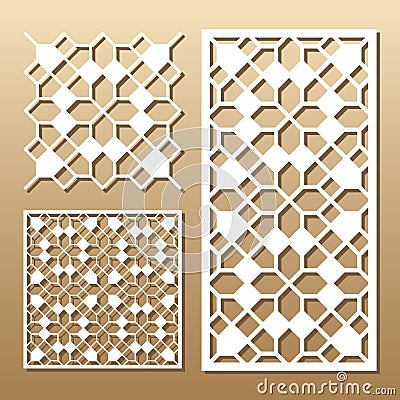 Laser cut panel Vector Illustration