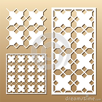 Laser cut panel Vector Illustration