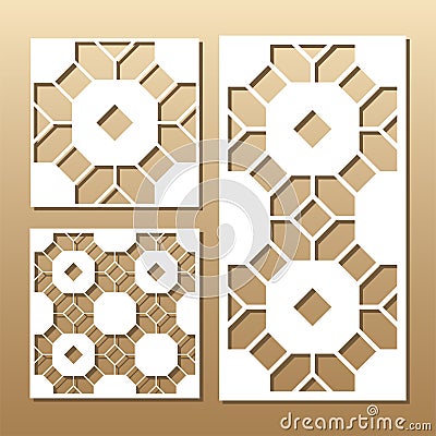 Laser cut panel Vector Illustration