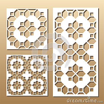 Laser cut panel Vector Illustration