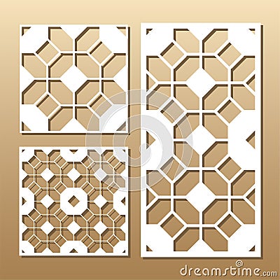 Laser cut panel Vector Illustration