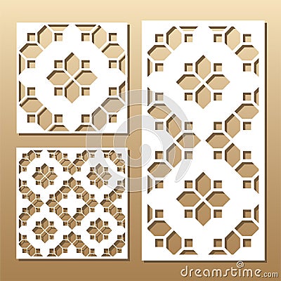 Laser cut panel Vector Illustration