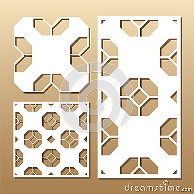 Laser cut panel Vector Illustration