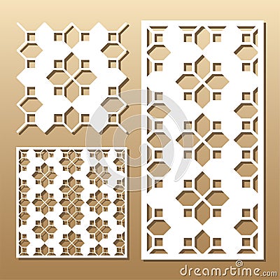 Laser cut panel Vector Illustration