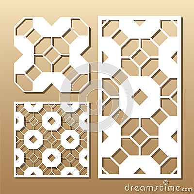 Laser cut panel Vector Illustration