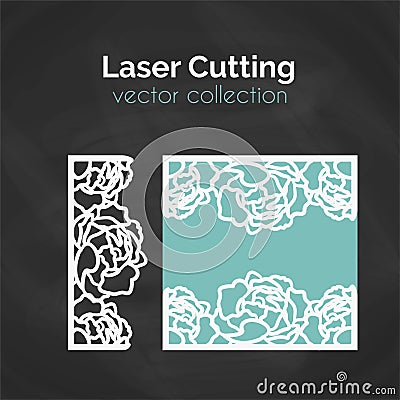 Laser Cut Template. Card For Cutting. Cutout Illustration Vector Illustration