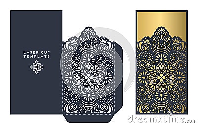 Laser cut template Vector Illustration