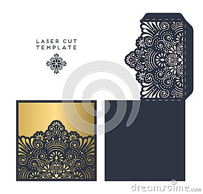 Laser cut template Vector Illustration