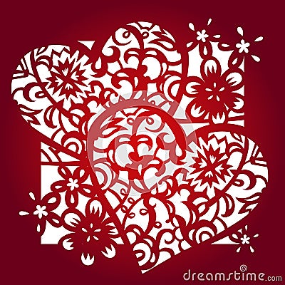 Laser cut vector template Vector Illustration