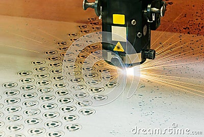 Laser cutter Stock Photo