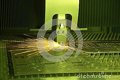 Laser cutter Stock Photo