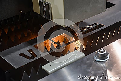 Laser cutting machine Stock Photo
