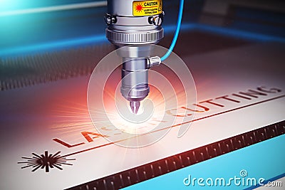 Laser cutting technology Stock Photo