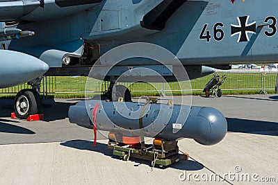 Laser Designator Pod. German Air Force. Editorial Stock Photo